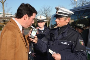 Alkoholtest. Foto: Polizei Kreis Mettmann.