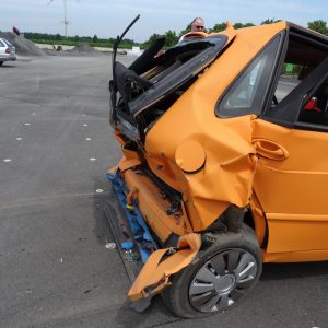 Wohnmobile im Straßenverkehr - Crashtest der Unfallforschung der Versicherer (UDV) bei CTS in Münster. Foto: Petra Grünendahl,